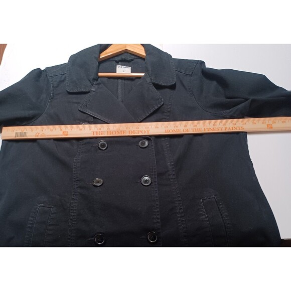 Old Navy Women's Black Cotton Twill Double Breasted Peacoat Size 2X - Picture 6 of 9